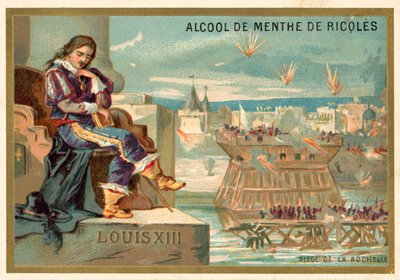 フランスのルイ13世とラロシェルの包囲、1627〜1628年 作： French School